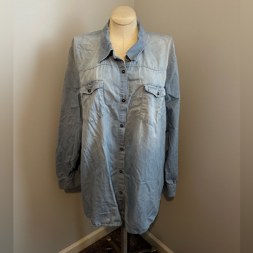 Target Blue chambray Style Shirt Size 4x